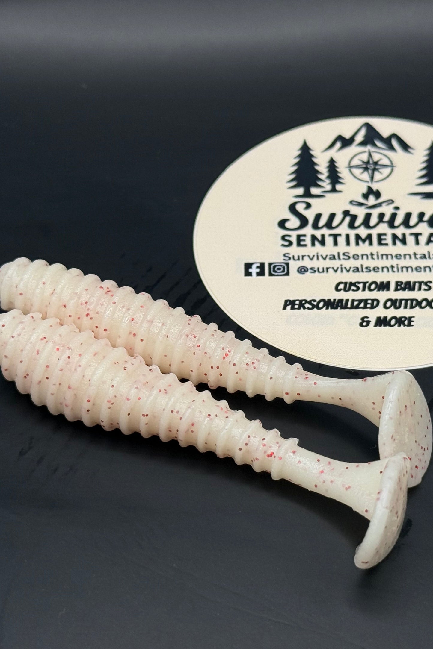 Paddle Tail (3") — Peppermint - Soft Plastic Swimbait (10-Pack) - Bass Fishing Bait