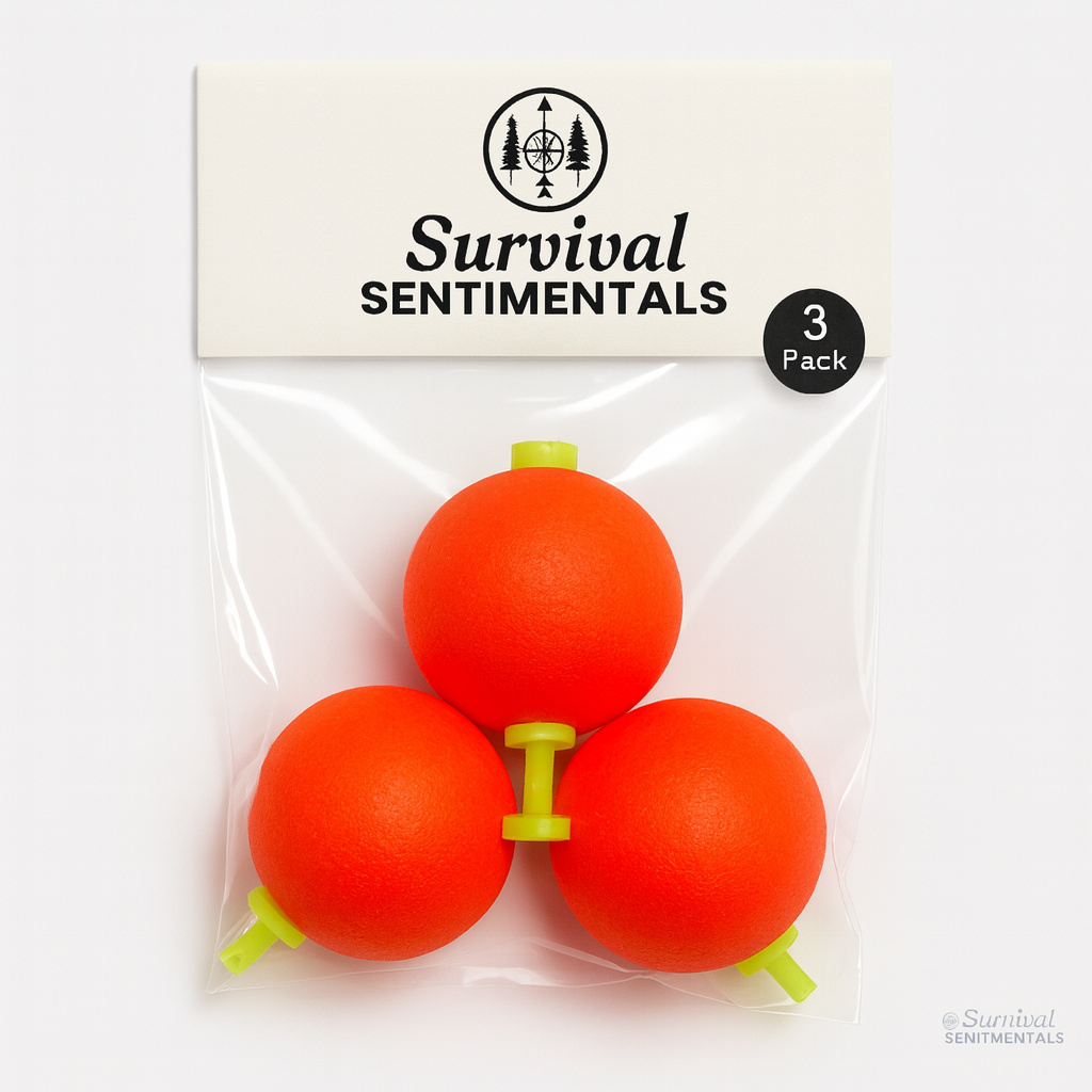 3-Pack Snap-Lock Bobbers — Bright Orange Panfish/Trout/Bass Floats