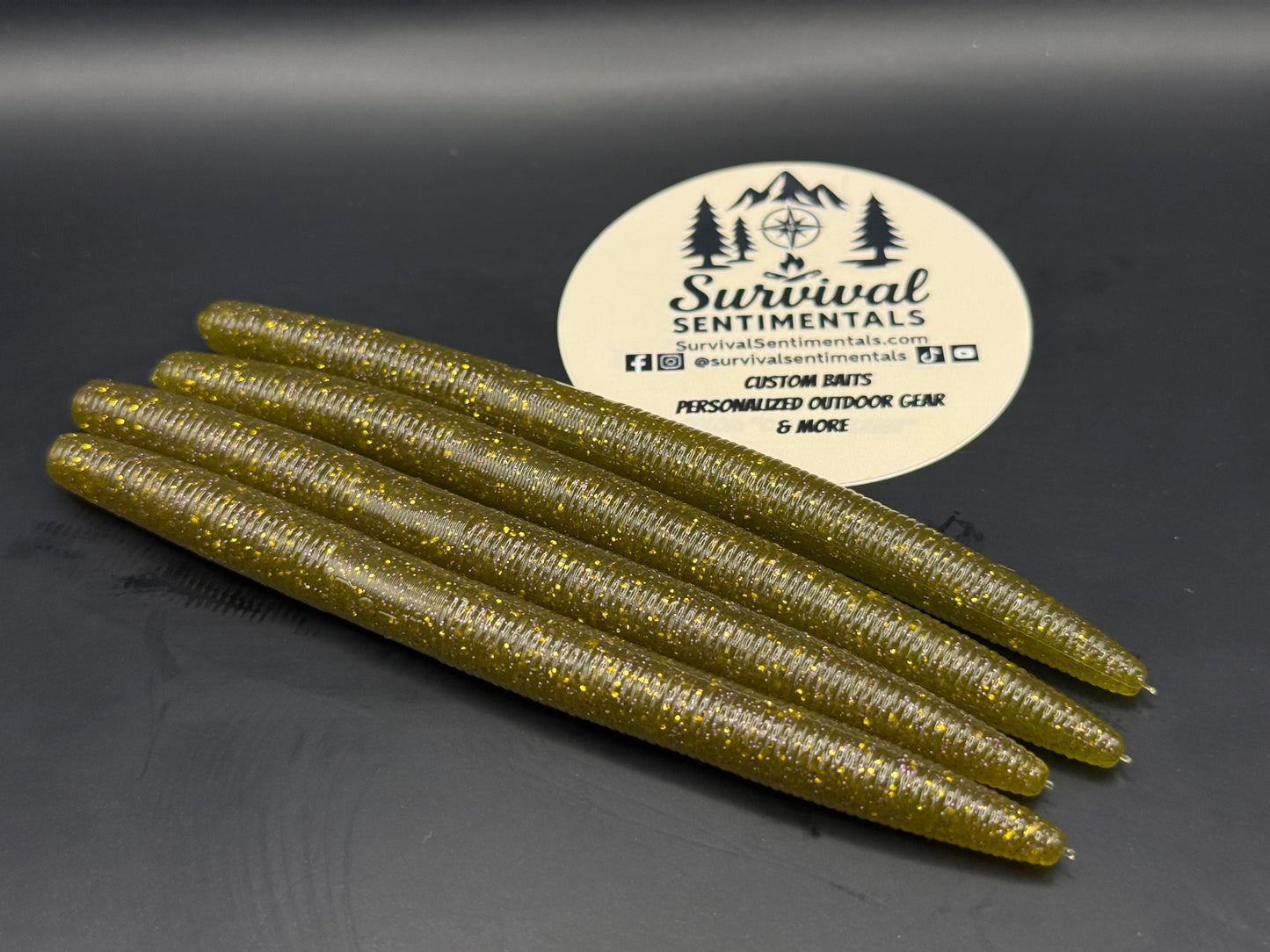 5" Stick Bait — (Single Colors) - Soft Plastic Bass Bait (8-Pack)
