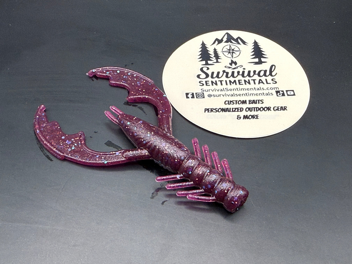 3.5" Craw Baits (8 Pack) | Hand-Injected Soft Plastics | Bass Creature Lure | Jig Trailer • Texas • Flippin’