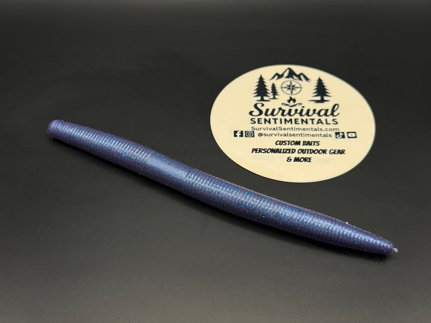 Pearl June — Pearl June 5 inch stick worm soft plastic bass bait by Survival Sentimentals