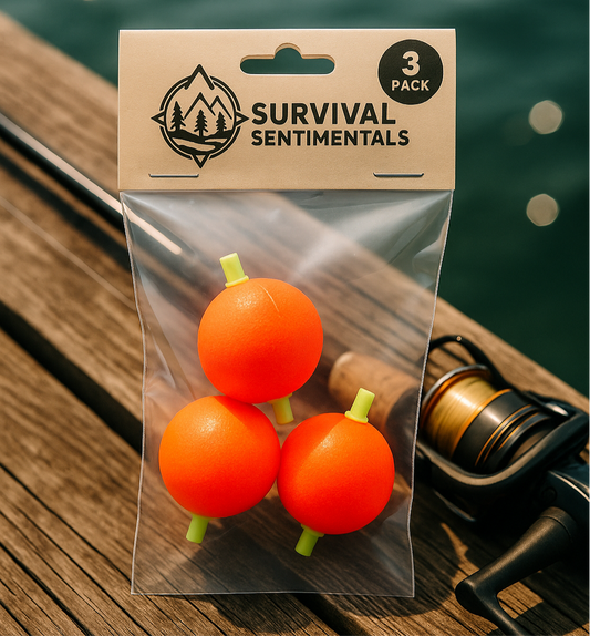 3-Pack Snap-Lock Bobbers — Bright Orange Panfish/Trout/Bass Floats