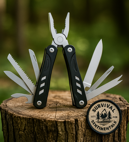 17-in-1 Multitool — Compact EDC Pliers, Knife, Saw & Screwdrivers (Rugged Stainless)