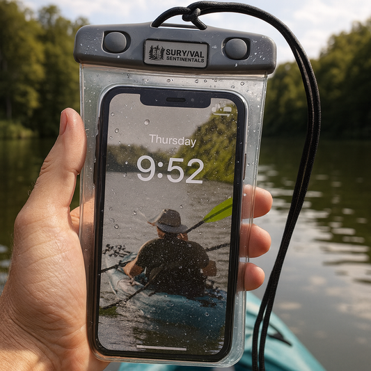 Waterproof Phone Pouch — Touchscreen Dry Bag with Lanyard (Kayak • Beach • Fishing)