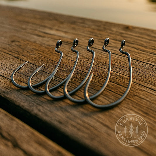 3/0 Extra-Wide Gap Hooks (5 Pack) | Texas/Weightless Rigs/ Bass Fishing Hook