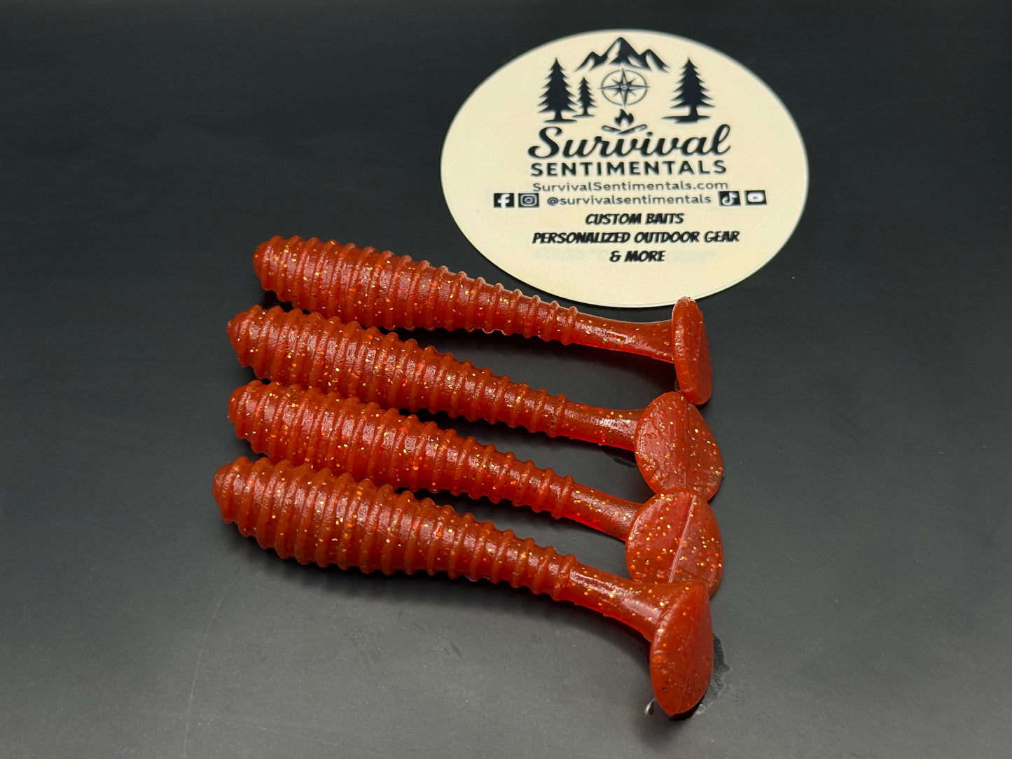 Paddle Tail (3") — Copper Flash - Soft Plastic Swimbait (10-Pack) - Bass Fishing Bait