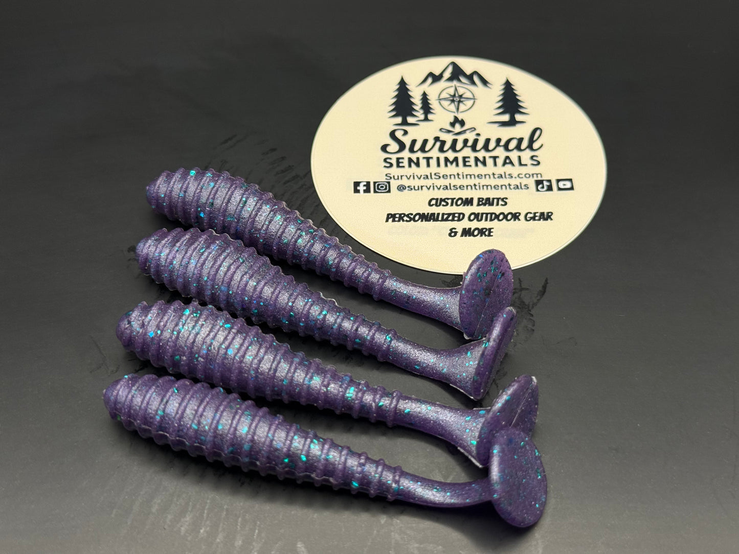 Quiver Paddle Tail (3") — Soft Plastic Swimbait (10-Pack)