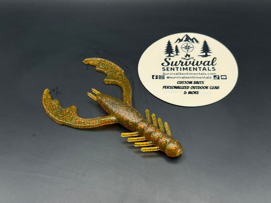 3.5" Craw Baits (8 Pack) | Hand-Injected Soft Plastics | Bass Creature Lure | Jig Trailer • Texas • Flippin’