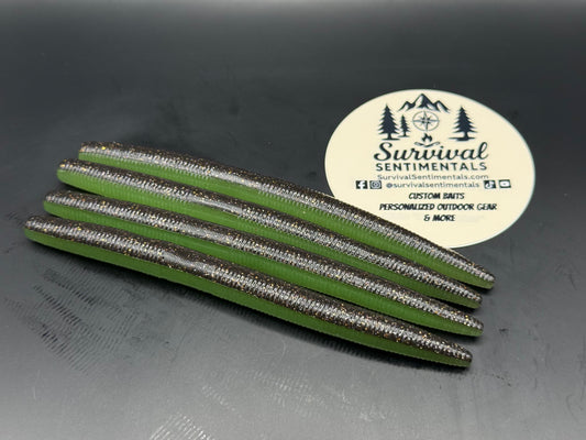 Baby Bass — Baby Bass 5 inch stick worm soft plastic bass bait by Survival Sentimentals