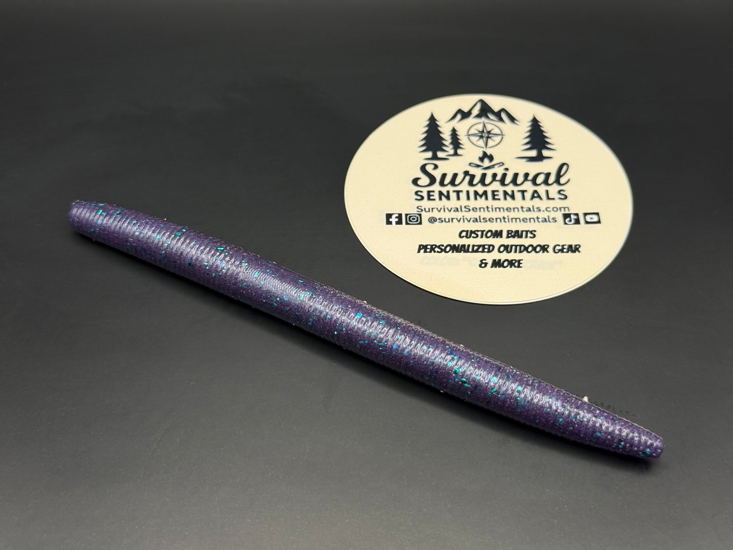 Concord Junebug — Concord Junebug 5 inch stick worm soft plastic bass bait by Survival Sentimentals