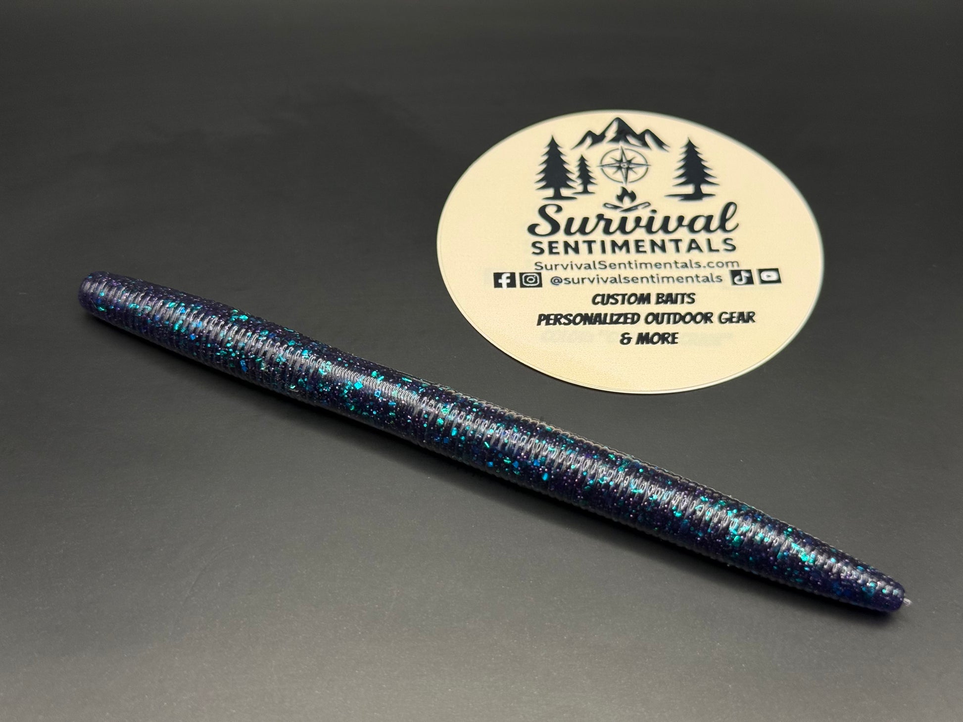 Junebug — Junebug 5 inch stick worm soft plastic bass bait by Survival Sentimentals